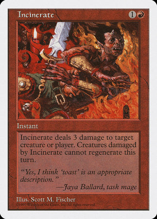 Incinerate [Fifth Edition] | Jomio and Rueliete's Cards and Comics