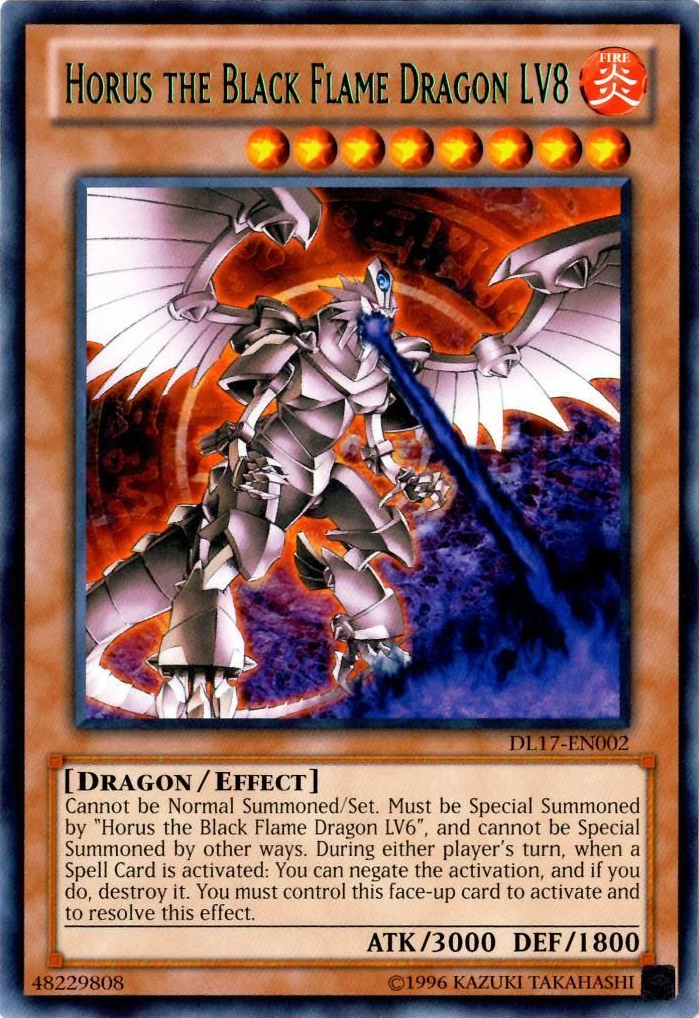 Horus the Black Flame Dragon LV8 (Green) [DL17-EN002] Rare | Jomio and Rueliete's Cards and Comics