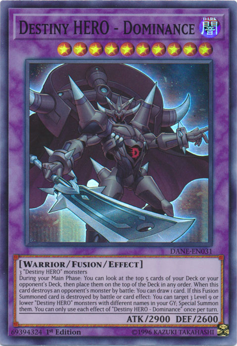 Destiny HERO - Dominance [DANE-EN031] Super Rare | Jomio and Rueliete's Cards and Comics