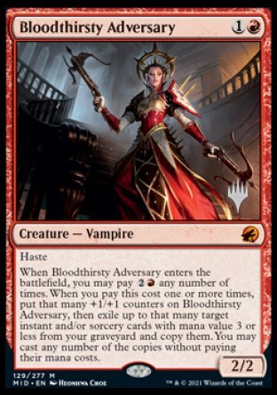 Bloodthirsty Adversary (Promo Pack) [Innistrad: Midnight Hunt Promos] | Jomio and Rueliete's Cards and Comics