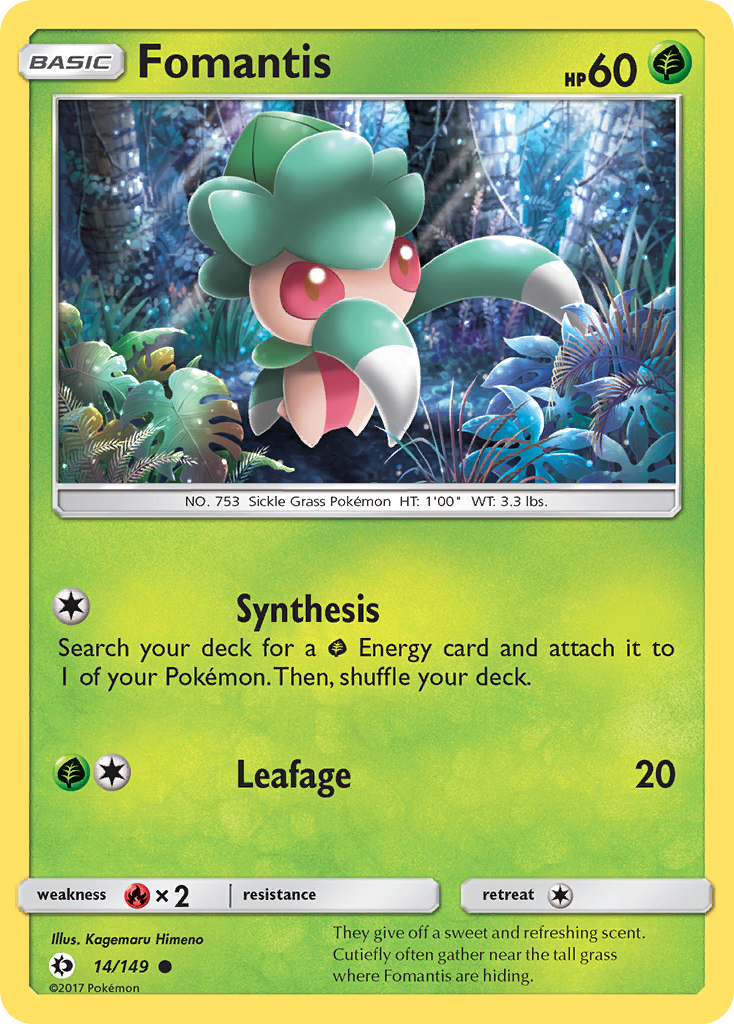 Fomantis (14/149) [Sun & Moon: Base Set] | Jomio and Rueliete's Cards and Comics