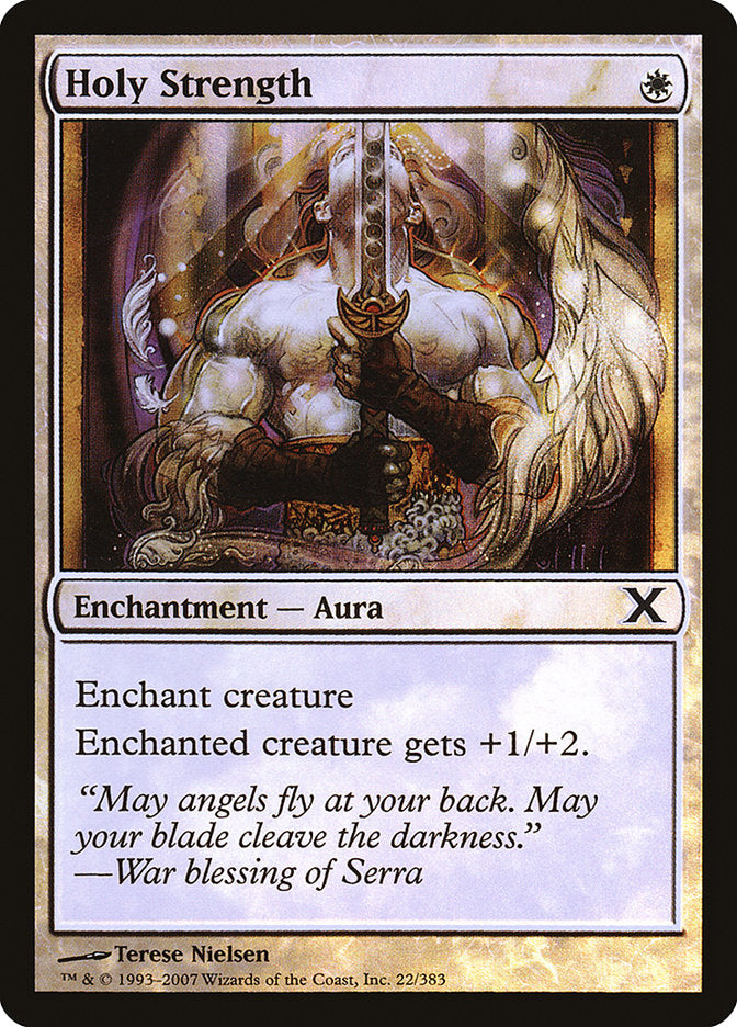 Holy Strength (Premium Foil) [Tenth Edition] | Jomio and Rueliete's Cards and Comics