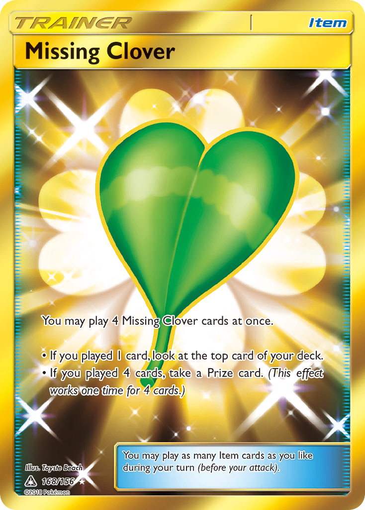 Missing Clover (168/156) [Sun & Moon: Ultra Prism] | Jomio and Rueliete's Cards and Comics