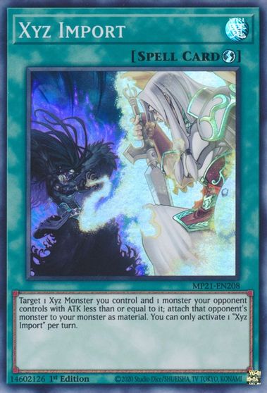 Xyz Import [MP21-EN208] Super Rare | Jomio and Rueliete's Cards and Comics
