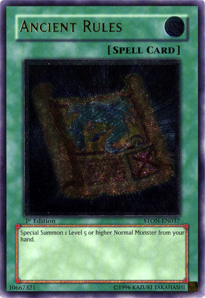 Ancient Rules (UTR) [STON-EN037] Ultimate Rare | Jomio and Rueliete's Cards and Comics