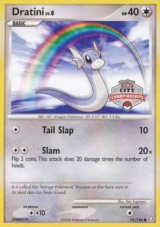 Dratini (91/146) (City Championship Promo) [Diamond & Pearl: Legends Awakened] | Jomio and Rueliete's Cards and Comics