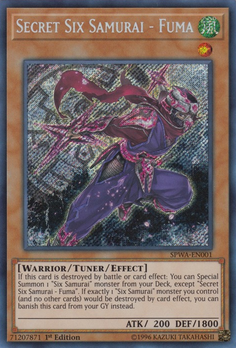 Secret Six Samurai - Fuma [SPWA-EN001] Secret Rare | Jomio and Rueliete's Cards and Comics