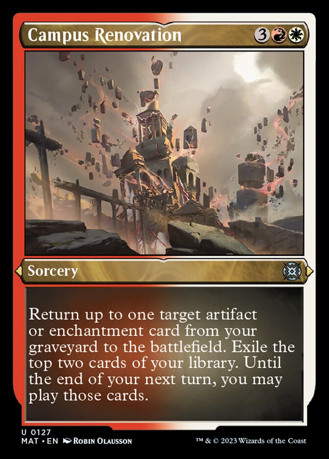Campus Renovation (Foil Etched) [March of the Machine: The Aftermath] | Jomio and Rueliete's Cards and Comics
