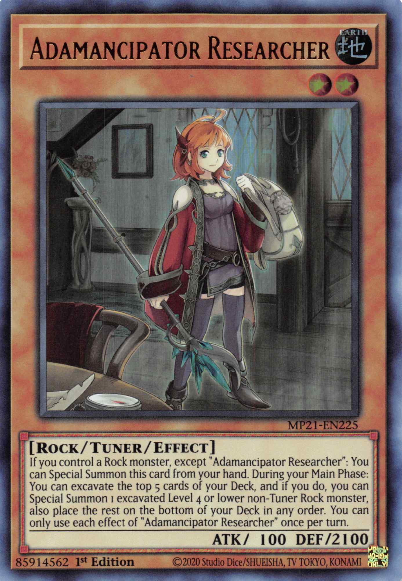 Adamancipator Researcher [MP21-EN225] Ultra Rare | Jomio and Rueliete's Cards and Comics