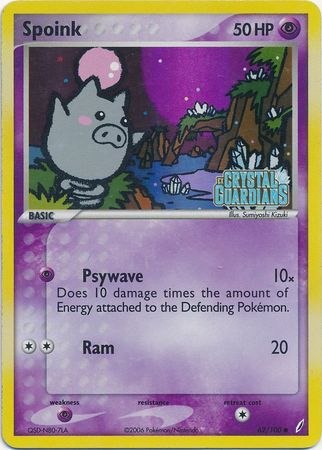Spoink (62/100) (Stamped) [EX: Crystal Guardians] | Jomio and Rueliete's Cards and Comics