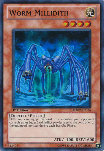 Worm Millidith [HA02-EN024] Super Rare | Jomio and Rueliete's Cards and Comics