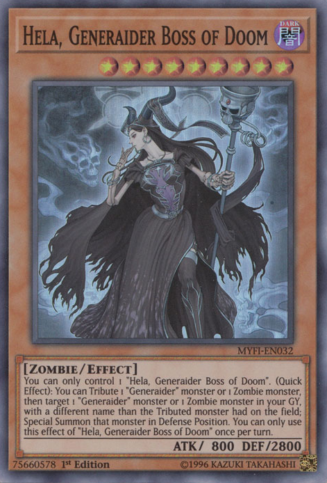 Hela, Generaider Boss of Doom [MYFI-EN032] Super Rare | Jomio and Rueliete's Cards and Comics