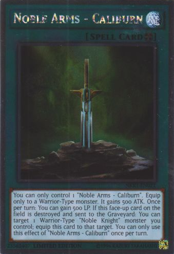 Noble Arms - Caliburn [NKRT-EN021] Platinum Rare | Jomio and Rueliete's Cards and Comics