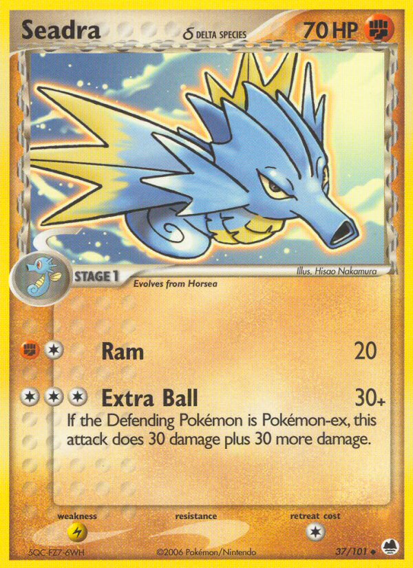 Seadra (37/101) (Delta Species) [EX: Dragon Frontiers] | Jomio and Rueliete's Cards and Comics