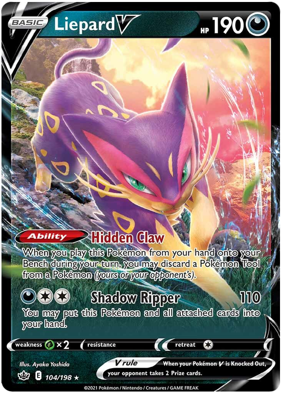 Liepard V (104/198) [Sword & Shield: Chilling Reign] | Jomio and Rueliete's Cards and Comics