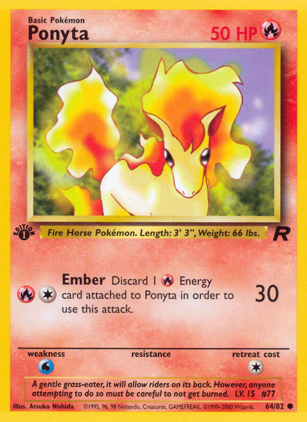 Ponyta (64/82) [Team Rocket 1st Edition] | Jomio and Rueliete's Cards and Comics