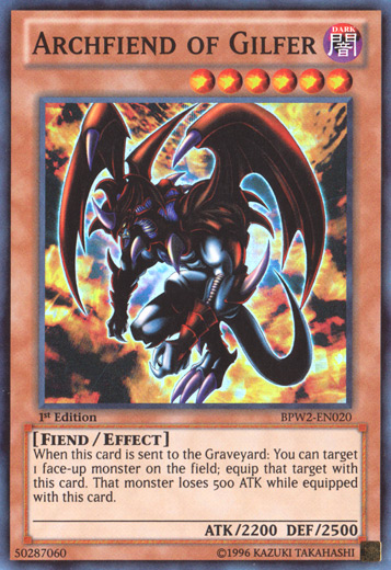Archfiend of Gilfer [BPW2-EN020] Super Rare | Jomio and Rueliete's Cards and Comics