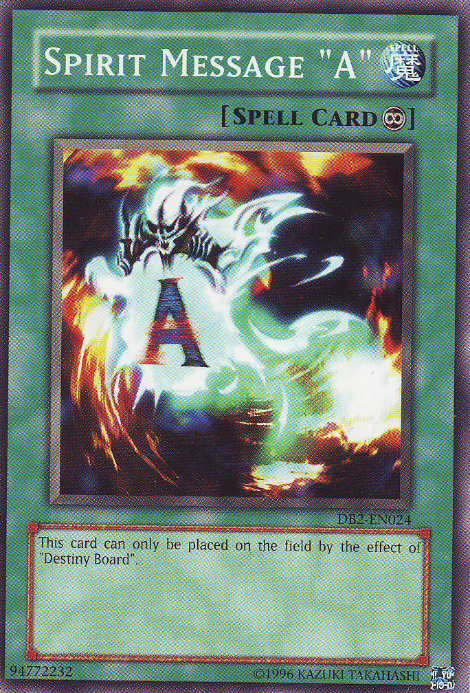 Spirit Message "A" [DB2-EN024] Common | Jomio and Rueliete's Cards and Comics