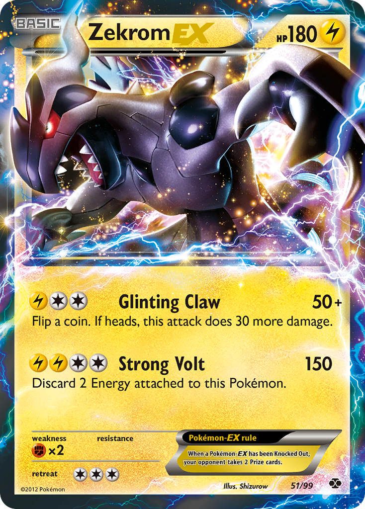 Zekrom EX (51/99) [Black & White: Next Destinies] | Jomio and Rueliete's Cards and Comics