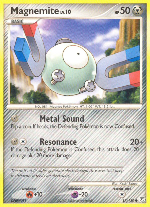 Magnemite (87/130) [Diamond & Pearl: Base Set] | Jomio and Rueliete's Cards and Comics