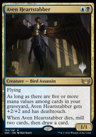 Aven Heartstabber (Promo Pack) [Streets of New Capenna Promos] | Jomio and Rueliete's Cards and Comics