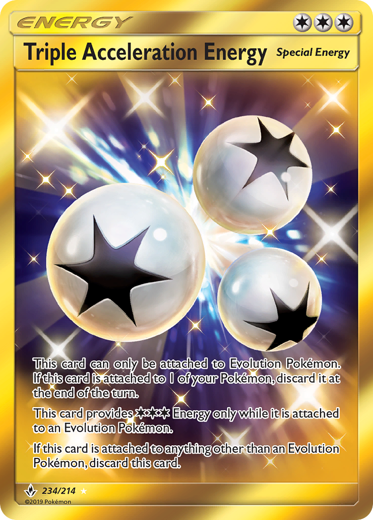 Triple Acceleration Energy (234/214) [Sun & Moon: Unbroken Bonds] | Jomio and Rueliete's Cards and Comics