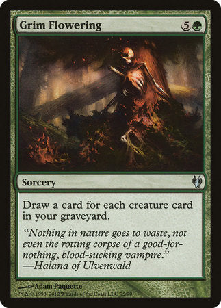 Grim Flowering [Duel Decks: Izzet vs. Golgari] | Jomio and Rueliete's Cards and Comics