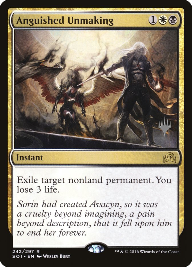 Anguished Unmaking (Promo Pack) [Shadows over Innistrad Promos] | Jomio and Rueliete's Cards and Comics