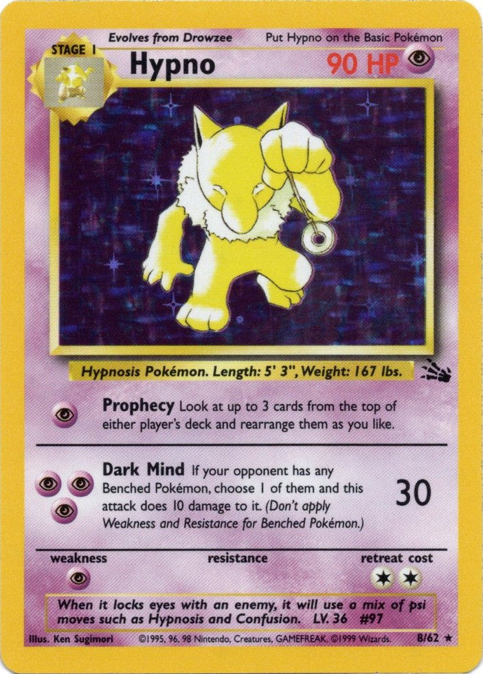 Hypno (8/62) [Fossil Unlimited] | Jomio and Rueliete's Cards and Comics
