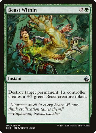 Beast Within [Battlebond] | Jomio and Rueliete's Cards and Comics
