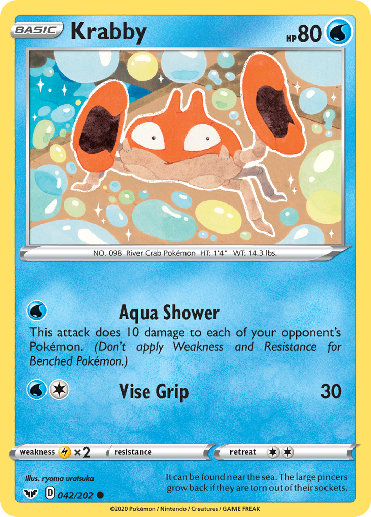 Krabby (042/202) [Sword & Shield: Base Set] | Jomio and Rueliete's Cards and Comics