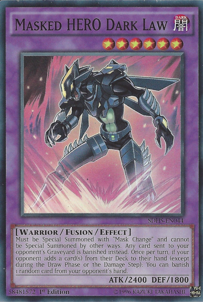 Masked HERO Dark Law [SDHS-EN044] Super Rare | Jomio and Rueliete's Cards and Comics