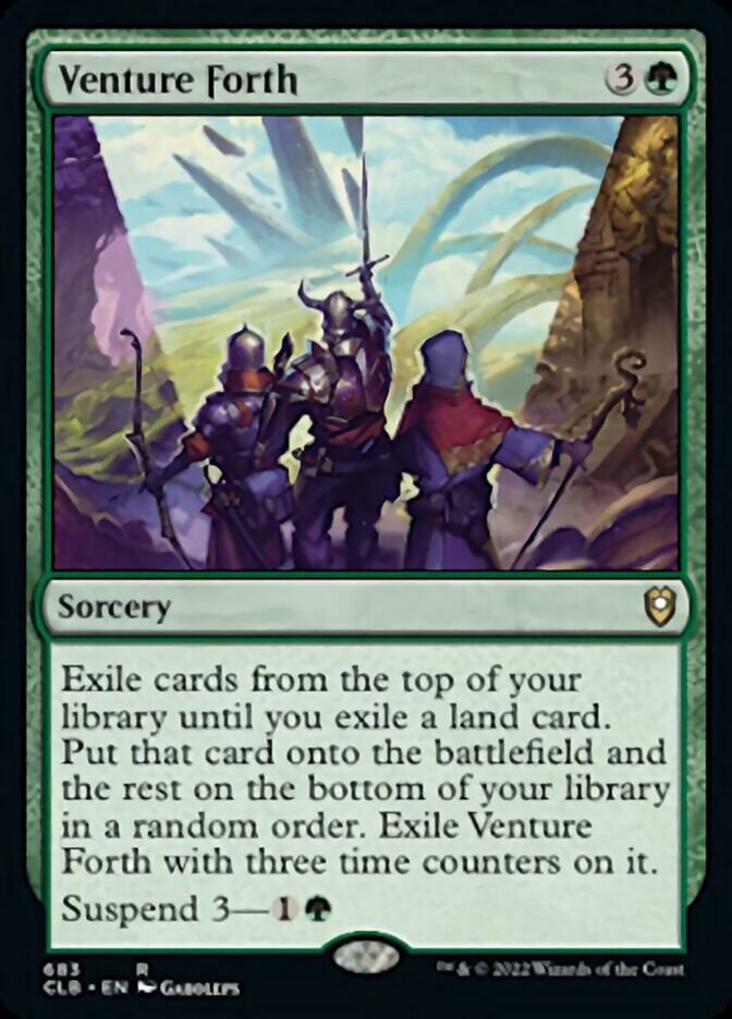 Venture Forth [Commander Legends: Battle for Baldur's Gate] | Jomio and Rueliete's Cards and Comics