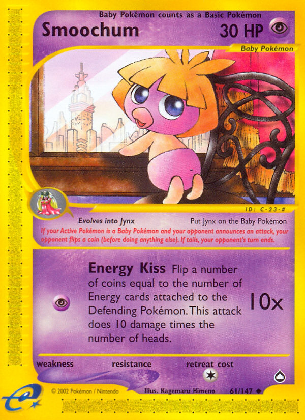 Smoochum (61/147) [Aquapolis] | Jomio and Rueliete's Cards and Comics