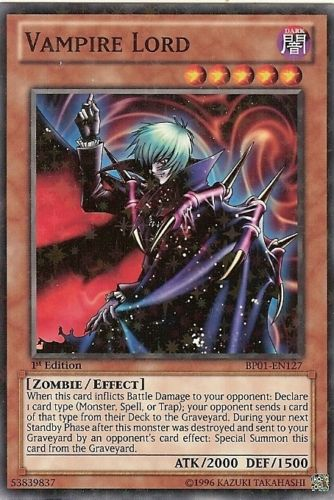 Vampire Lord [BP01-EN127] Starfoil Rare | Jomio and Rueliete's Cards and Comics