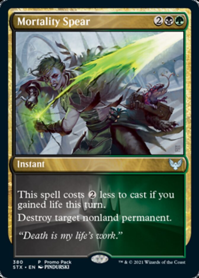 Mortality Spear (Promo Pack) [Strixhaven: School of Mages Promos] | Jomio and Rueliete's Cards and Comics