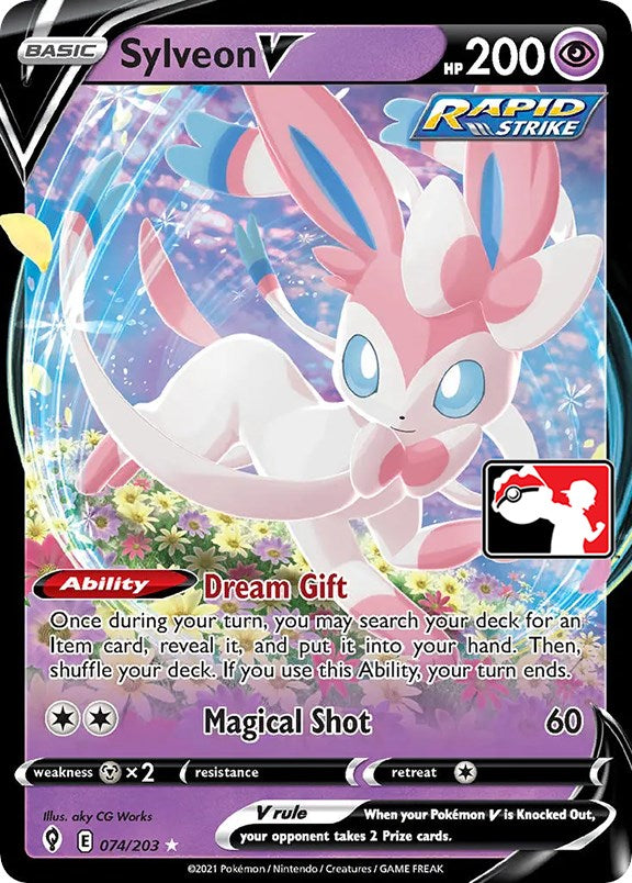 Sylveon V (074/203) [Prize Pack Series One] | Jomio and Rueliete's Cards and Comics