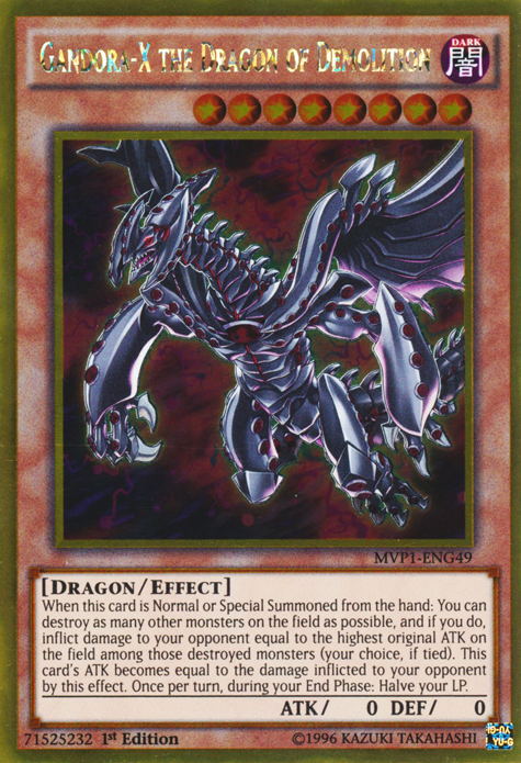 Gandora-X the Dragon of Demolition [MVP1-ENG49] Gold Rare | Jomio and Rueliete's Cards and Comics