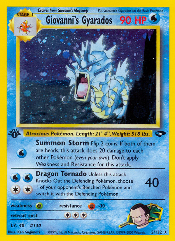 Giovanni's Gyarados (5/132) [Gym Challenge 1st Edition] | Jomio and Rueliete's Cards and Comics