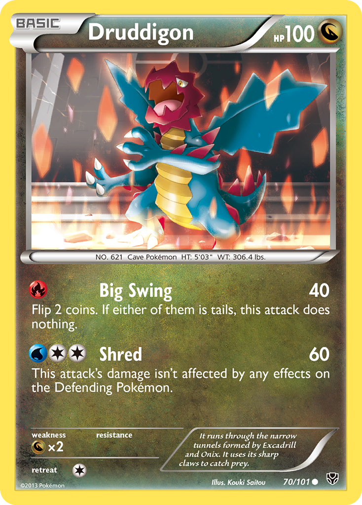 Druddigon (70/101) [Black & White: Plasma Blast] | Jomio and Rueliete's Cards and Comics