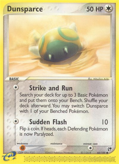 Dunsparce (60/100) [EX: Sandstorm] | Jomio and Rueliete's Cards and Comics