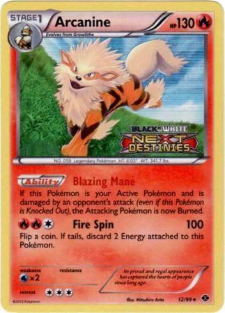 Arcanine (12/99) (Prerelease Promo) [Black & White: Black Star Promos] | Jomio and Rueliete's Cards and Comics