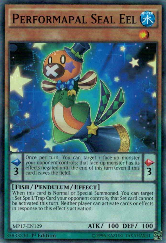 Performapal Seal Eel [MP17-EN129] Common | Jomio and Rueliete's Cards and Comics