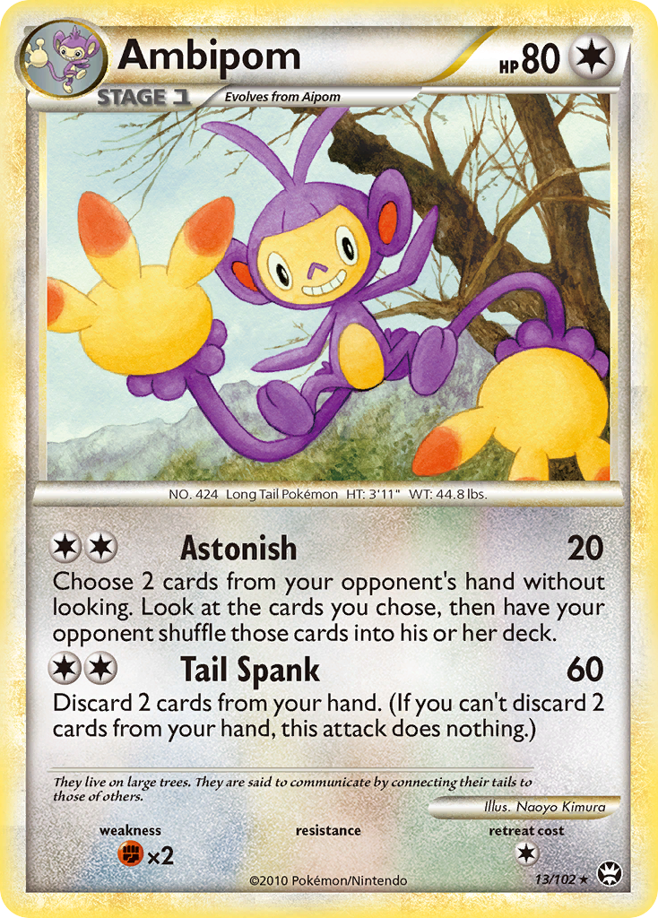 Ambipom (13/102) [HeartGold & SoulSilver: Triumphant] | Jomio and Rueliete's Cards and Comics