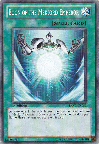 Boon of the Meklord Emperor [EXVC-EN050] Common | Jomio and Rueliete's Cards and Comics