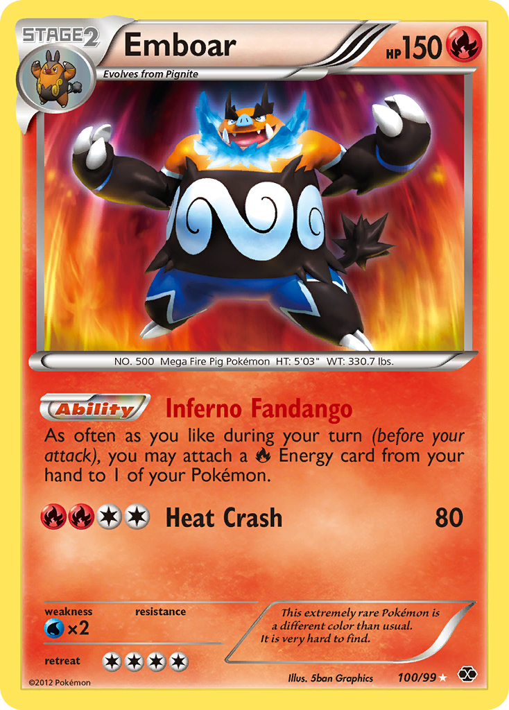 Emboar (100/99) [Black & White: Next Destinies] | Jomio and Rueliete's Cards and Comics