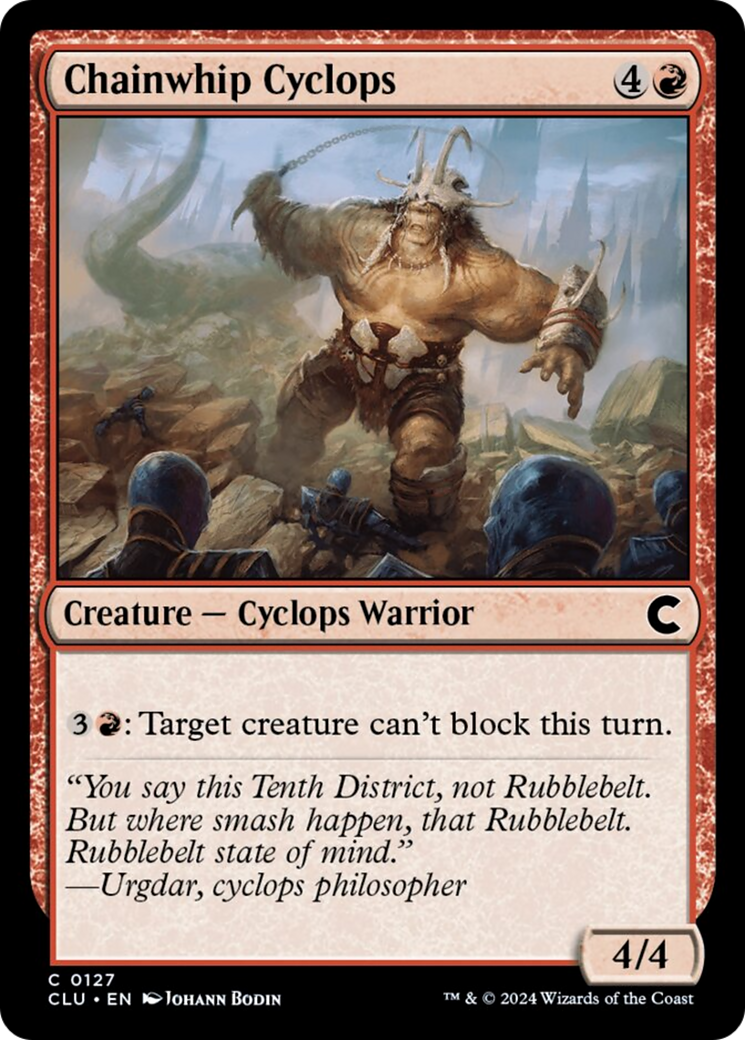 Chainwhip Cyclops [Ravnica: Clue Edition] | Jomio and Rueliete's Cards and Comics