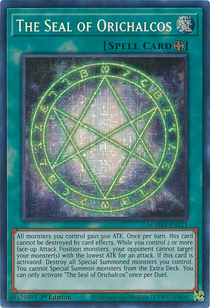 The Seal of Orichalcos [MAMA-EN111] Ultra Pharaoh's Rare | Jomio and Rueliete's Cards and Comics