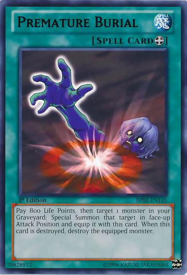 Premature Burial [BP02-EN135] Mosaic Rare | Jomio and Rueliete's Cards and Comics