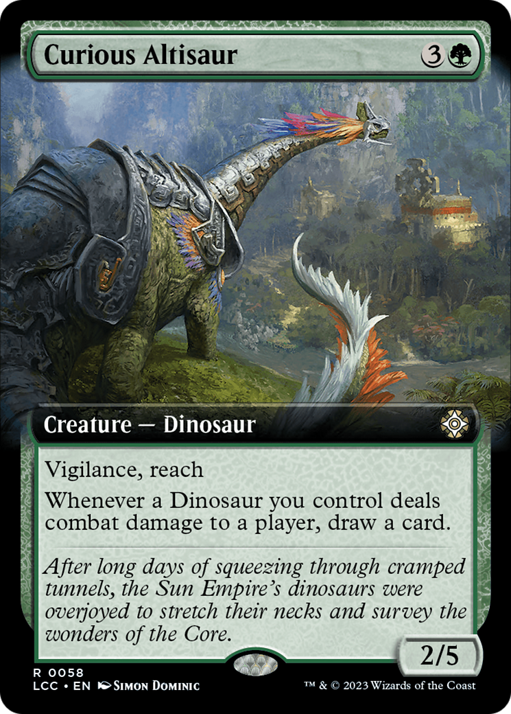 Curious Altisaur (Extended Art) [The Lost Caverns of Ixalan Commander] | Jomio and Rueliete's Cards and Comics